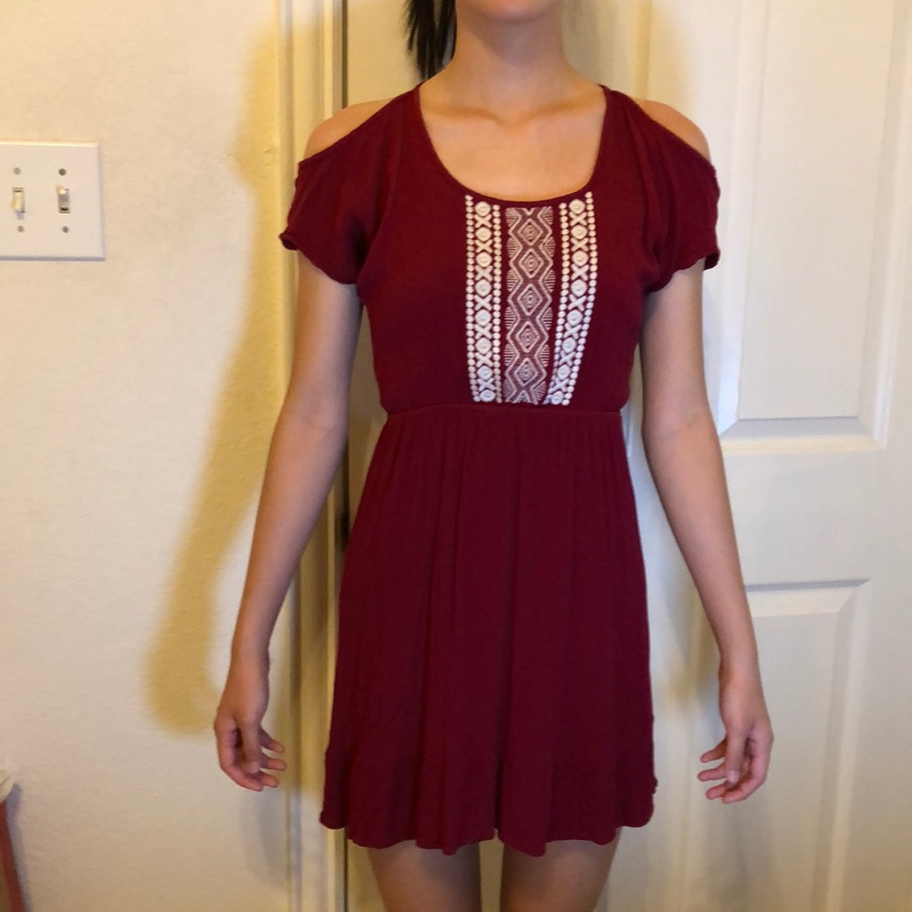 5/$25 Aztec Maroon Casual Dress